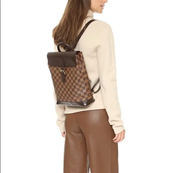 💝LIKE NEW 💝 LOUIS VUITTON Damier Ebene Soho Backpack - Picture 3 of 17
